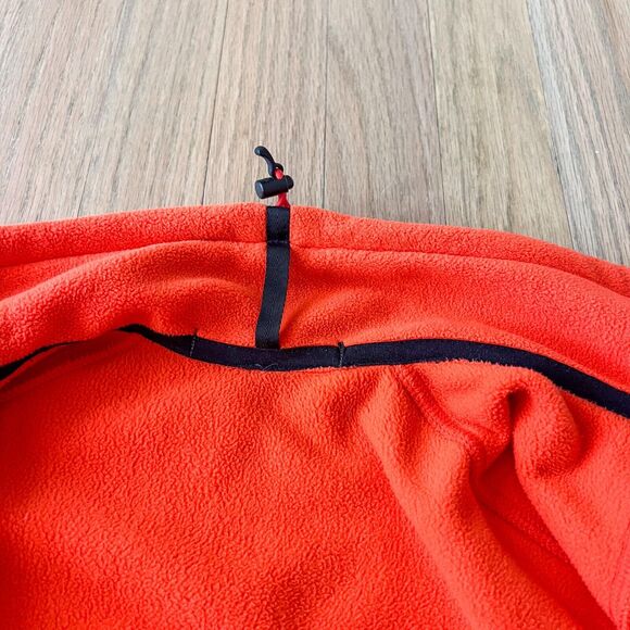 RLX Ralph Lauren Mens Sz Medium Fleece Full-Zip Vest Neon Orange Black - Picture 10 of 13